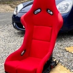 バケットシート　フルバケ　赤　　半年使用　mr-s用運転席レール付き