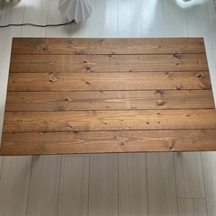 木材　ローテーブル　折りたたみ式　【引取り限定】