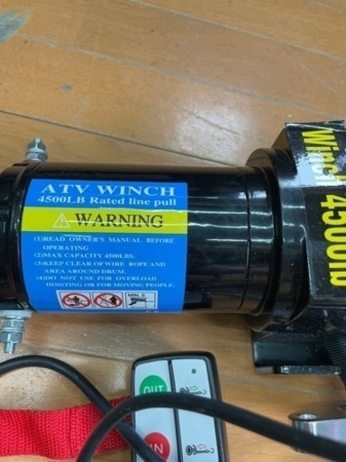 ウインチ 12v 4500lb 未使用 ワイヤレス リモコン