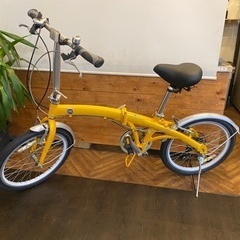 取引中【前後タイヤ・チューブ新品！FIAT】20インチ 折りたたみ自転車 7速