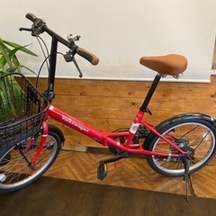 前後タイヤ・チューブ新品！volkswagen】20インチ折りたたみ自転車