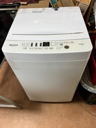 取引中2021年製 洗濯機  Hisense 5.5kg 説明書付き 綺麗  しげん屋