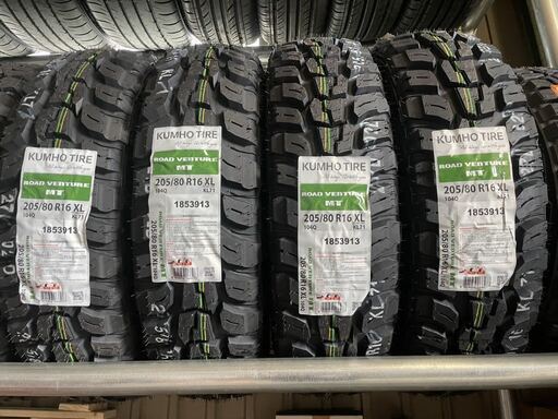 激レアタイヤ!クムホ ロードベンチャーMT KL71 205/80R16 4本セット