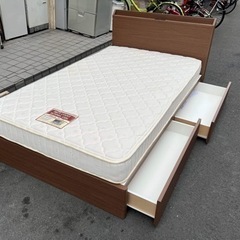 🍒シングルベッド引き出し付き マットレスセット⁉️大阪市内配達無料