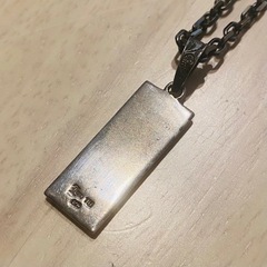 Lono プレートペンダント ブラックロジウム ブラックジルコニア