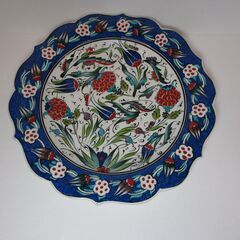 JS238 トルコ雑貨　トルコ陶器　　飾り皿　インテリア　プレー...