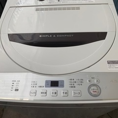 美品！シャープ2019年製洗濯機4.5kg(引取りいただける方)