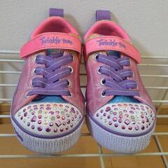 7月末で処分します【used】女の子靴 SKECHERS 光る靴...