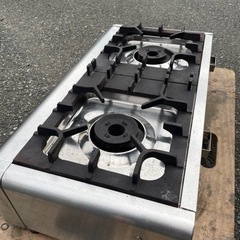 ☆中古品 マルゼン 卓上2口 コンロ M-822E 都市ガス 2017年 動作問題なし☆