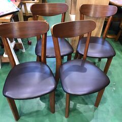 愛品館八千代店】ダイニング5点セット ツートンカラー天板