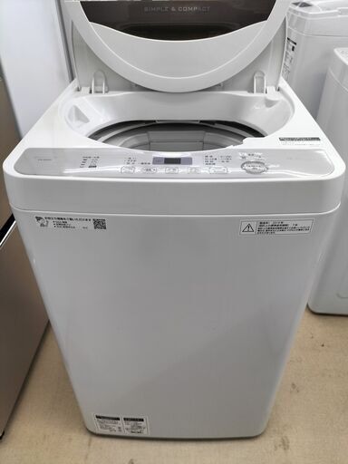 シャープ 4.5kg 洗濯機 2019年製 ES-GE4C IK-226