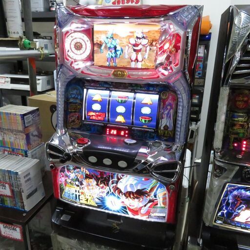 パチスロ実機 聖闘士星矢 コイン不用機 ドアキー付き スロット機|江別市のリサイクルショップドロップ