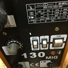 JUBA IEC60974 半自動溶接機 中古品 130MIG 60A/17V-120A/20V 200V