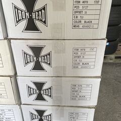 IRON HEADデイトナビードロック風 17インチ7Jインセット35 PCD127-5H☆未使用展示ホイール4本SET☆JKラングラーのスタッドレス用に！