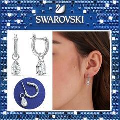 SWAROVSKI スワロフスキー ピアス フープピアス ドロッ...