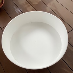 23号　植木鉢皿　ホワイト　白　園芸　桶　皿