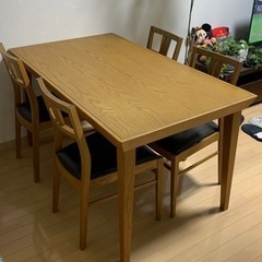 【受渡予定決定】ダイニングテーブルセット　椅子4脚