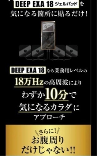 ディープエクサ18 筋トレ ダイエット 美顔 小顔 EMS 13000円のジェル