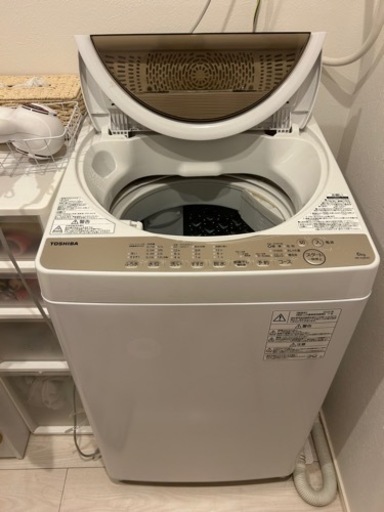 TOSHIBA 洗濯機　白　6kg 2020年製　ドラム式　全自動洗濯機