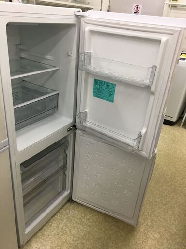 k)ハイアール 冷凍冷蔵庫 JR-NF148A 148L 2017年製 幅50.2cm奥行59.8cm 