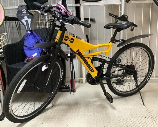 HUMMER ハマー 自転車 クロスバイク 26インチ 変速あり イエロー【ユーズドユーズ名古屋天白店】J2599