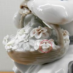 希少 リヤドロ 花咲く季節に 陶器人形 フィギュリン LLADRO 犬 少女 花 札幌 西区 西野