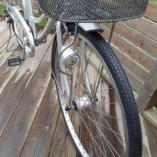 決定・受付終了】26インチ ママチャリ LEDオートライト 6段ギヤ付