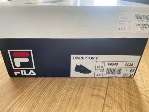 値下げしました！FILA Disruptor2 ブラック 厚底スニーカー　新品未使用