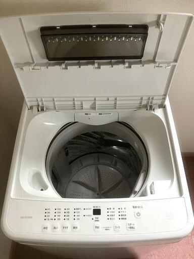 ️✨【美品】2022年製！アイリスオーヤマ 全自動洗濯機 5kg ホワイト IAW-T504 コンパクト！