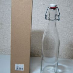未使用☆スイングボトル 0.5L 密閉できるガラス製のボトル