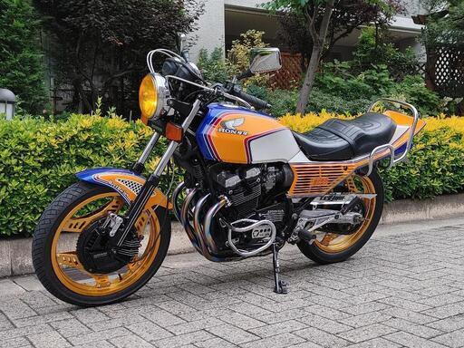 旧cb400f フロントホイール ゴールドアルマイト