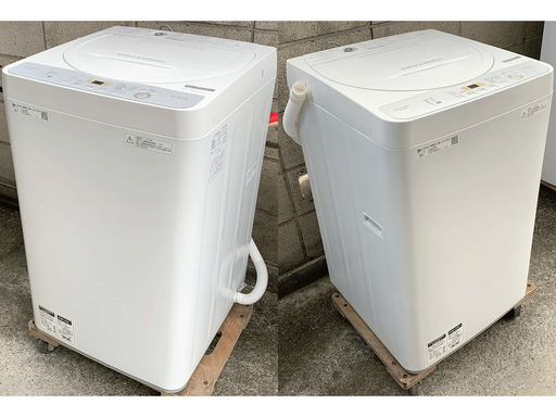 美品】SHARP/シャープ 風乾燥機能付き洗濯機 洗濯容量:5.5kg ES-GE5C 2019年製 8,000円