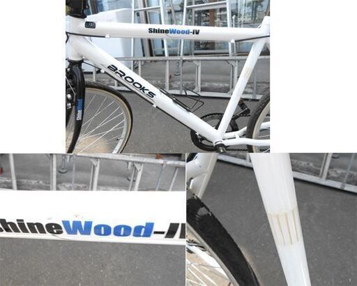 クロスバイク 26インチ ShineWood-Ⅳ BROOKS 白 6段変速 自転車 札幌