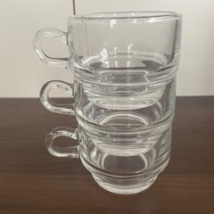 レトロな喫茶店風・ガラスのコップ3個セット