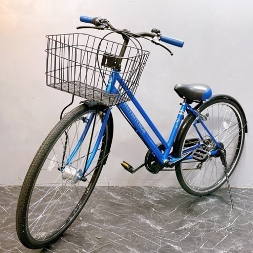 6】一般車 シティ車 ADVANTACE ブルー 変速付き 27インチ ☆整備済み