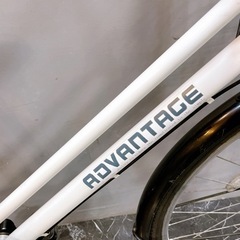 【7】一般車 シティ車 ADVANTACE ホワイト 変速付き 27インチ ★整備済み