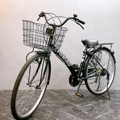 8】一般車 シティ車 EPISWORD+ ブラック 変速付き 26インチ ☆整備済み