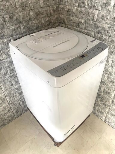 送料無料★3か月保障★洗濯機★2019年★SHARP★ES-GE7C-W★S-763