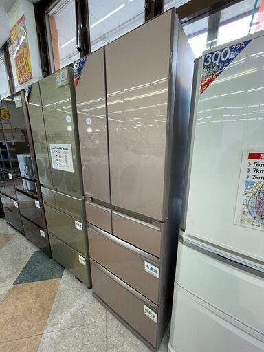 MITUBISHI(三菱) 470L冷蔵庫 定価￥197,770 2017年 MR-WX47A -P1 フレンチドア6ドア7843