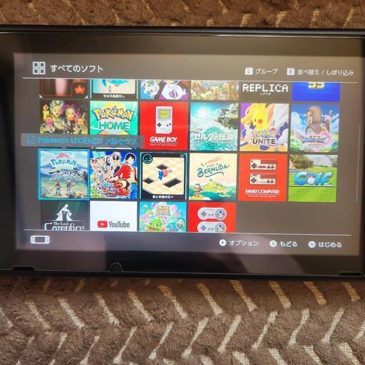 switch バッテリー強化版 極美品 ソフト付き ゲーム内蔵！