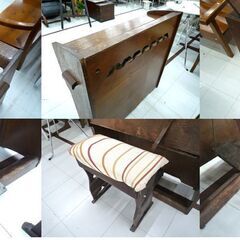 ジャンク品 アンティーク 足踏みオルガン ヤマハ 49鍵 イス付 中古