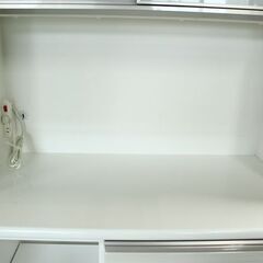 NITORI/ニトリ キッチンボード ポスティア 幅100 ソフトクローズ モイス ハイグロスホワイト木目 レンジ台 中古家具 店頭引取歓迎 R7258