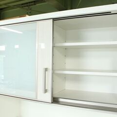 NITORI/ニトリ キッチンボード ポスティア 幅100 ソフトクローズ モイス ハイグロスホワイト木目 レンジ台 中古家具 店頭引取歓迎 R7258