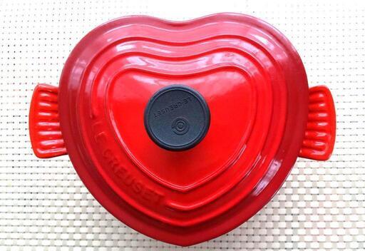 ルクルーゼ LE CREUSET 鍋 ココットダムール(ハート型)赤 新品未使用