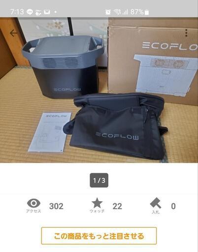 最終値下げ！【1度使用しただけ】 EcoFlow ポータブル電源 DELTA 2 リン酸鉄 大容量1024Wh