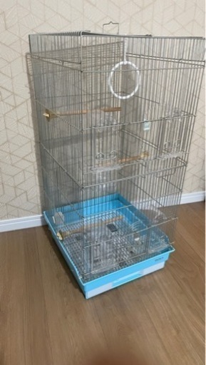 【未使用】HOEI鳥カゴ35ロング　ブルー　定価12,000円以上！