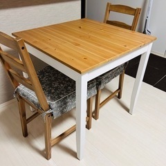 IKEA 北欧デザインダイニングテーブルセット 3点