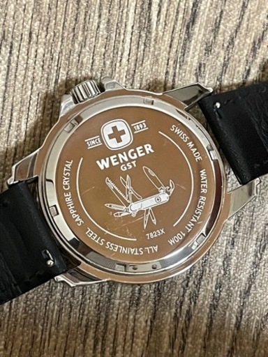 [ほぼ未使用:付属品完備/稼働品] ウェンガーWENGER GST 7823X/ブラック 腕時計
