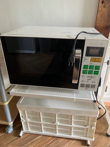 美品ハーブリラックス電子レンジオーブントースター白簡単操作