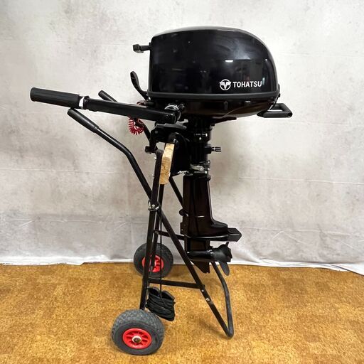マリンスポーツ R2年製 美品 トーハツ 6馬力 船外機 3JE ドーリー タンク